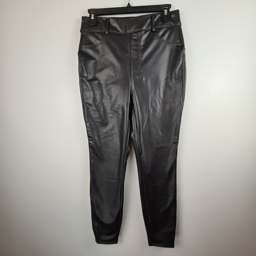 Halara‎ Womens Fleece Lined Faux Leather High Waisted Skinny Leggings Black M